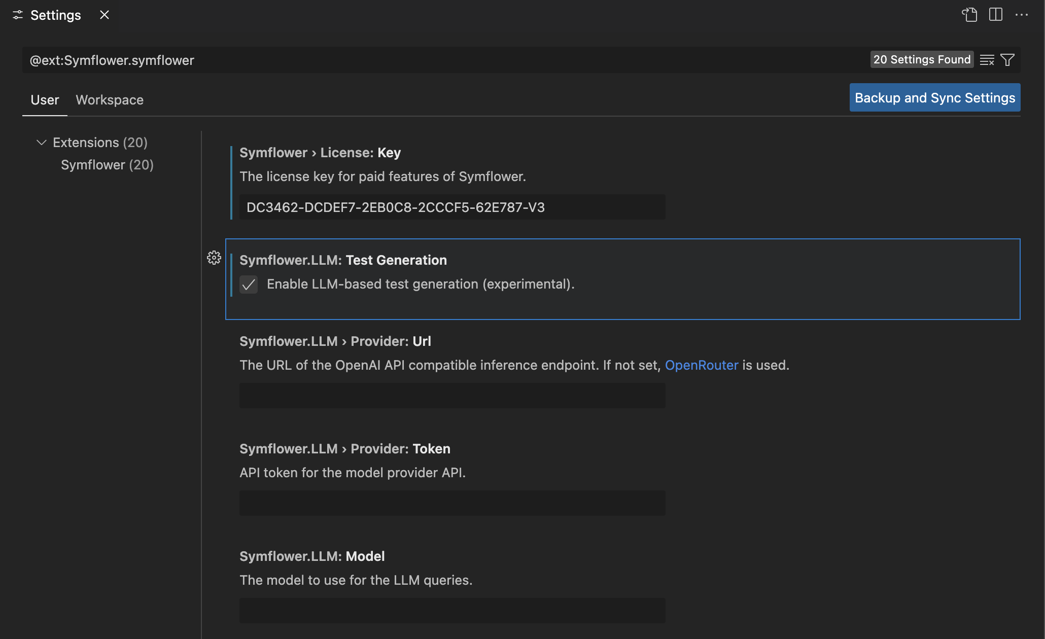 Configuring test generation via LLMs.